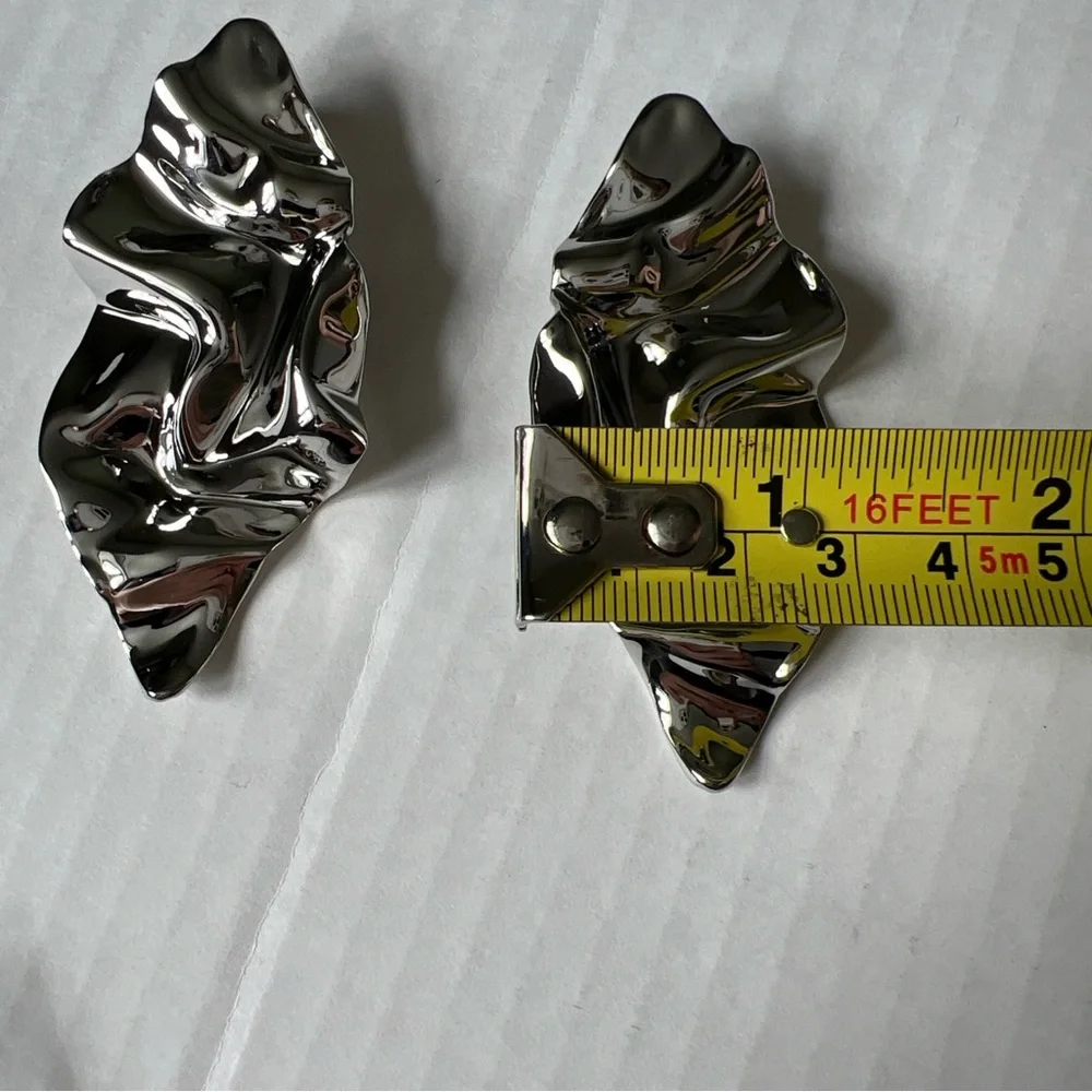 Alexis Bittar Crumpled Earrings Silver - Picture 11 of 14